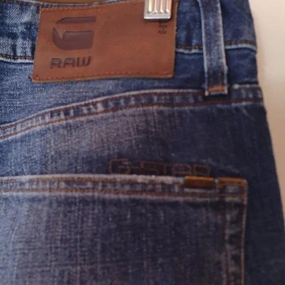 G-Star Raw Men's Jeans W 31 L 34 Blue Straight Leg Reg Fit 3301 GOOD CONDITION - Picture 4 of 10